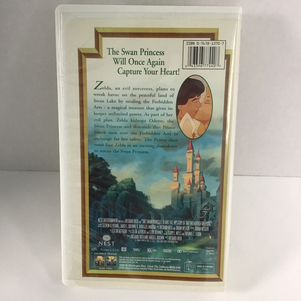 The Swan Princess III Mystery of the Enchanted Treasure VHS 1998 Clamshell Case - Picture 2 of 3